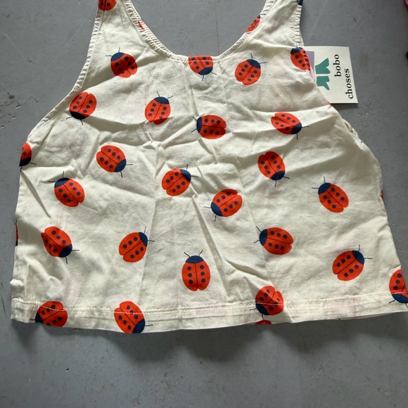 Bobo Choses Other - Bobo Choses Organic Cotton Top with Red and Blue Accents